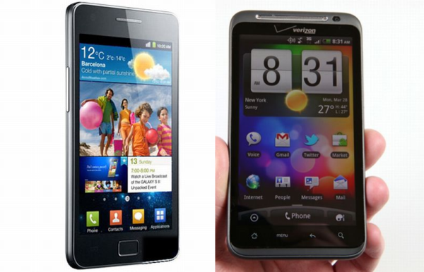 HTC Thunderbolt vs. Samsung Galaxy S II